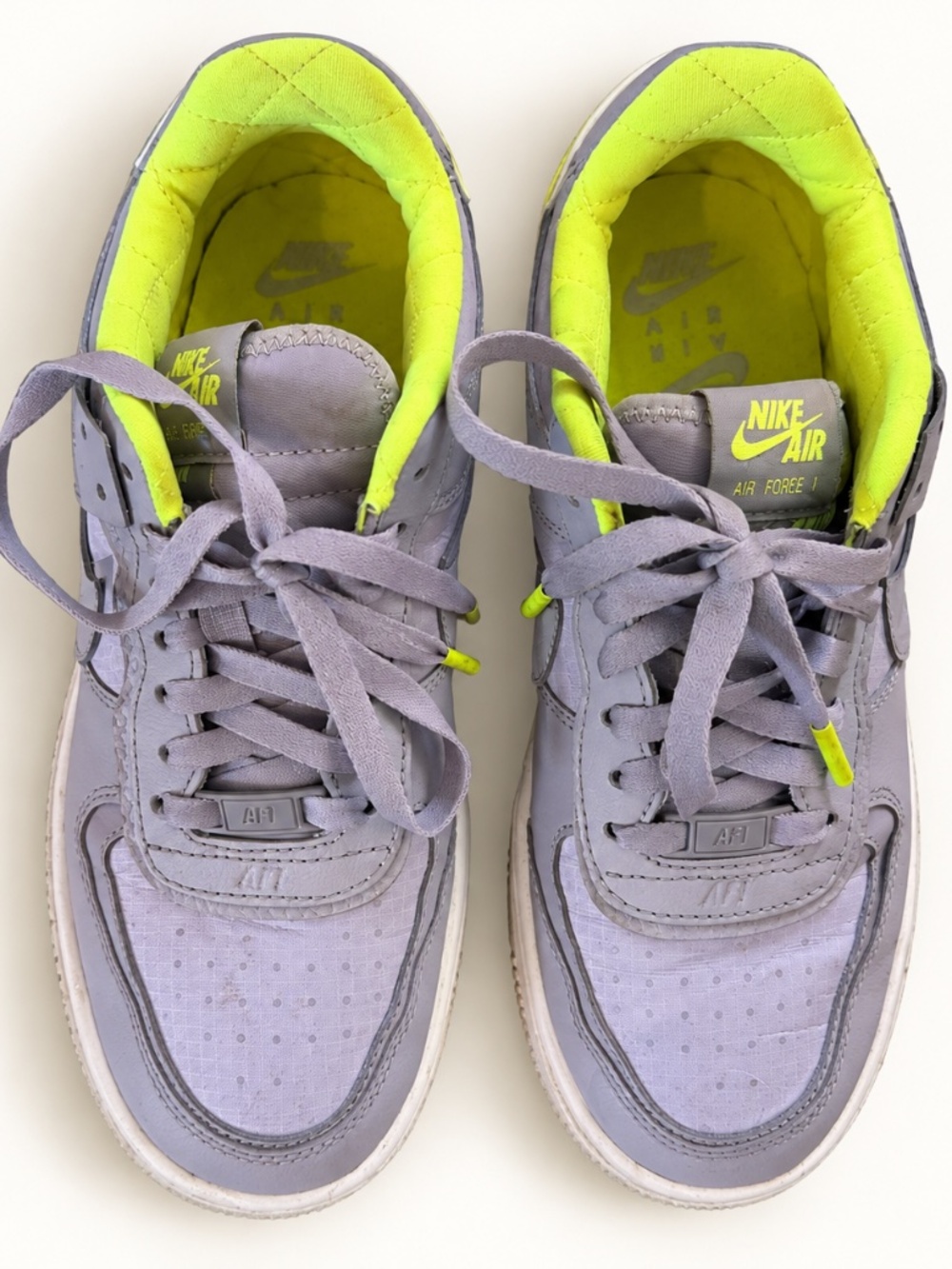 Nike Air Force 1 Shadow SE Atmosphere Grey Volt Women’s 9 CQ3317-002